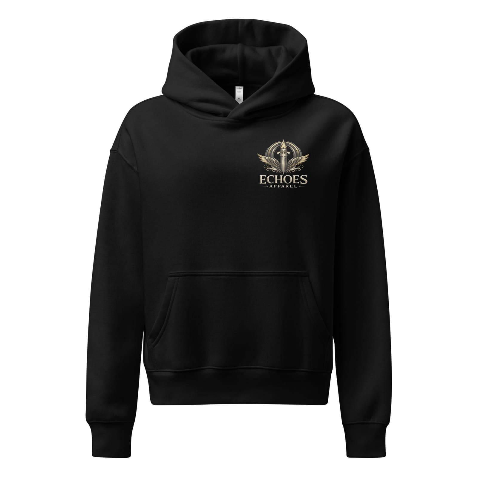 Athena's Wisdom Hoodie, Black, Front
