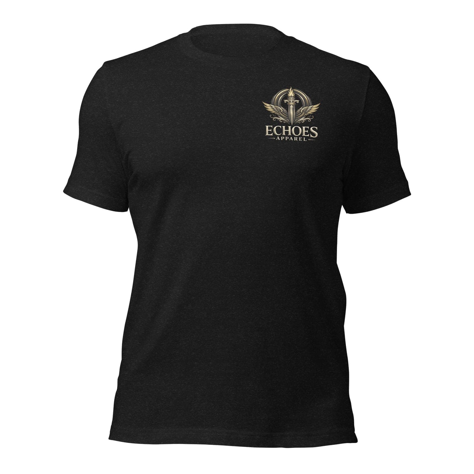 Faith Over Fear T-Shirt, Black Heather, Front