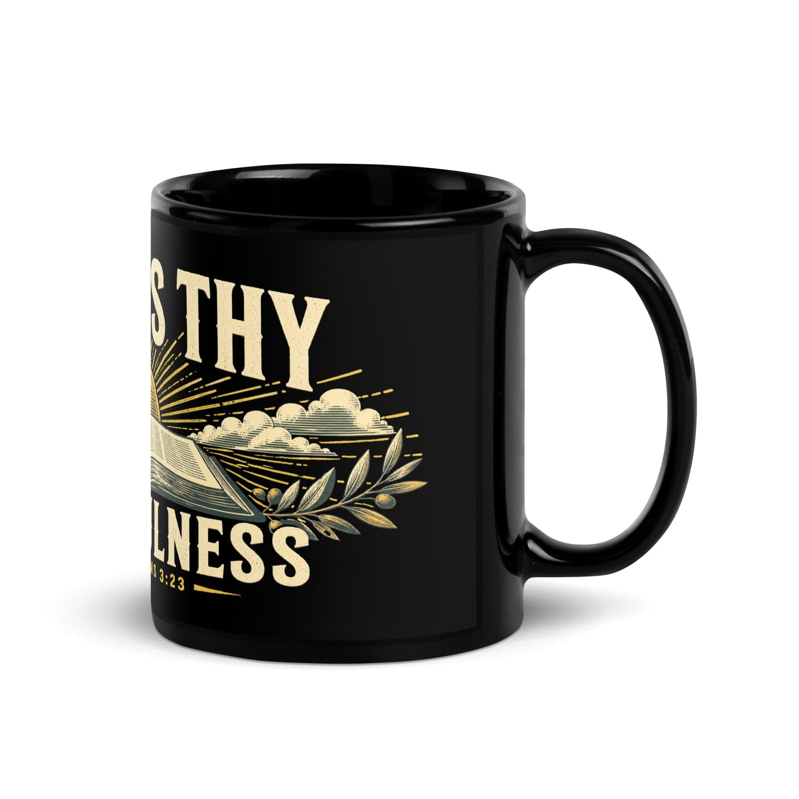 Great Is Thy Faithfulness Mug, Black, Back