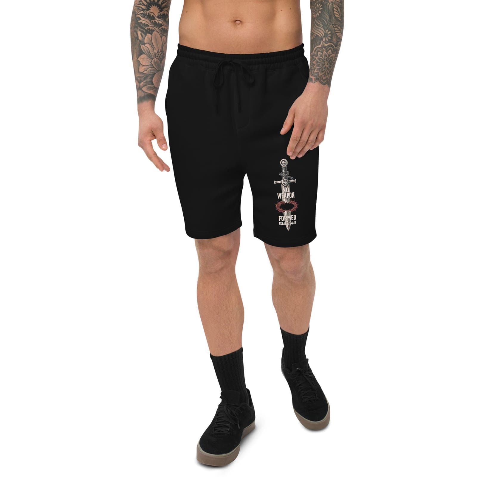 No Weapon Formed Shorts, Black, Front, worn
