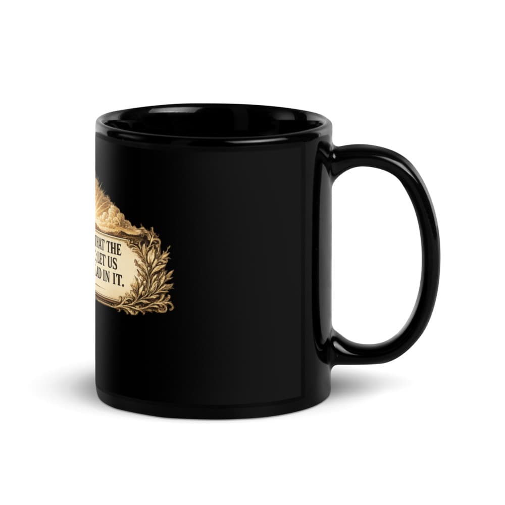 Rejoice And Be Glad Mug, Black, Back