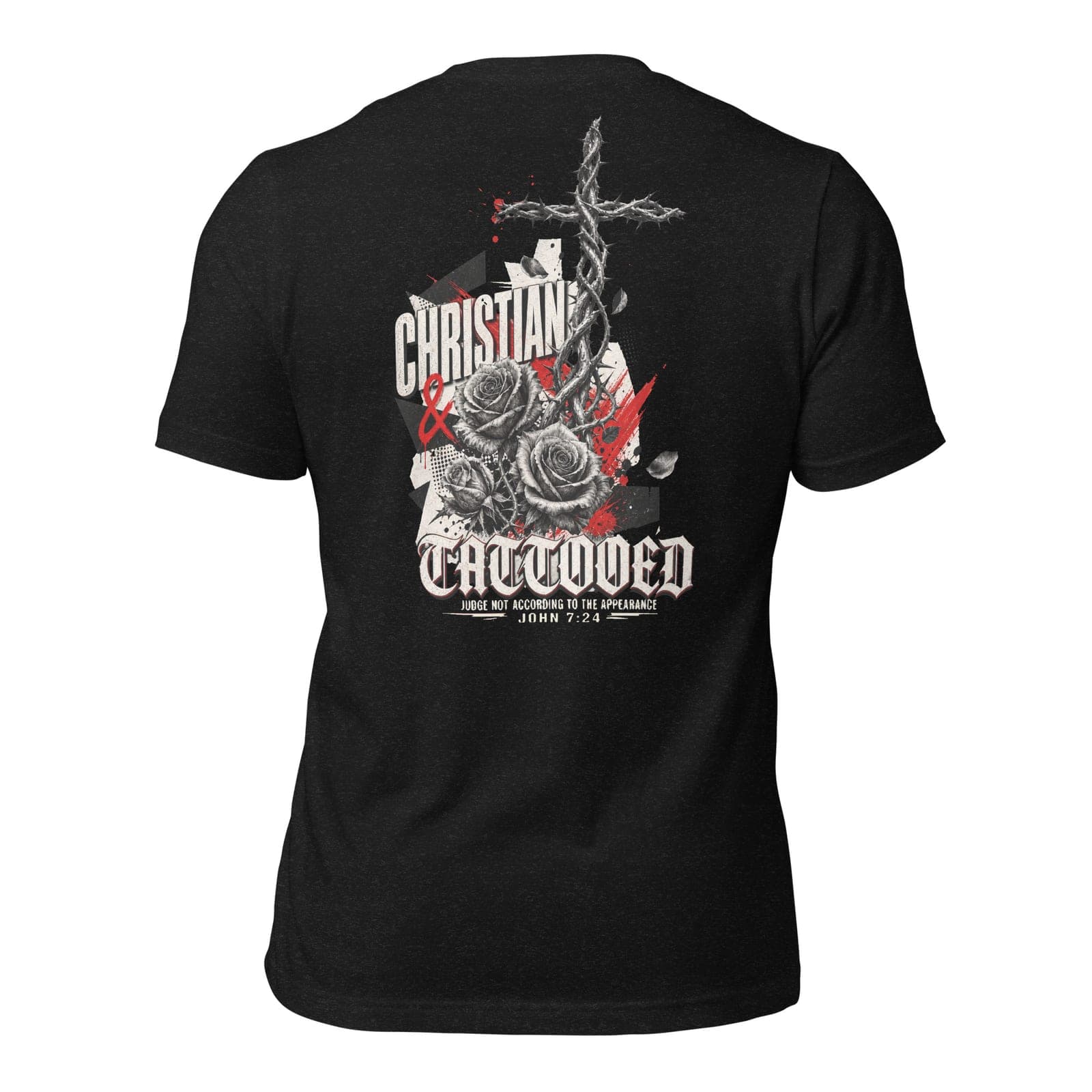 Christian & Tattooed T-Shirt, Black Heather