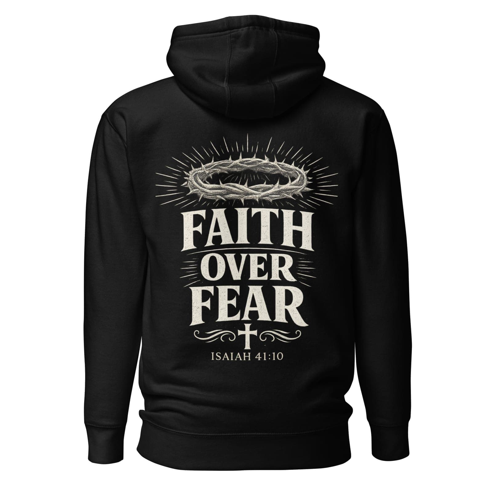 Faith Over Fear Hoodie, Black