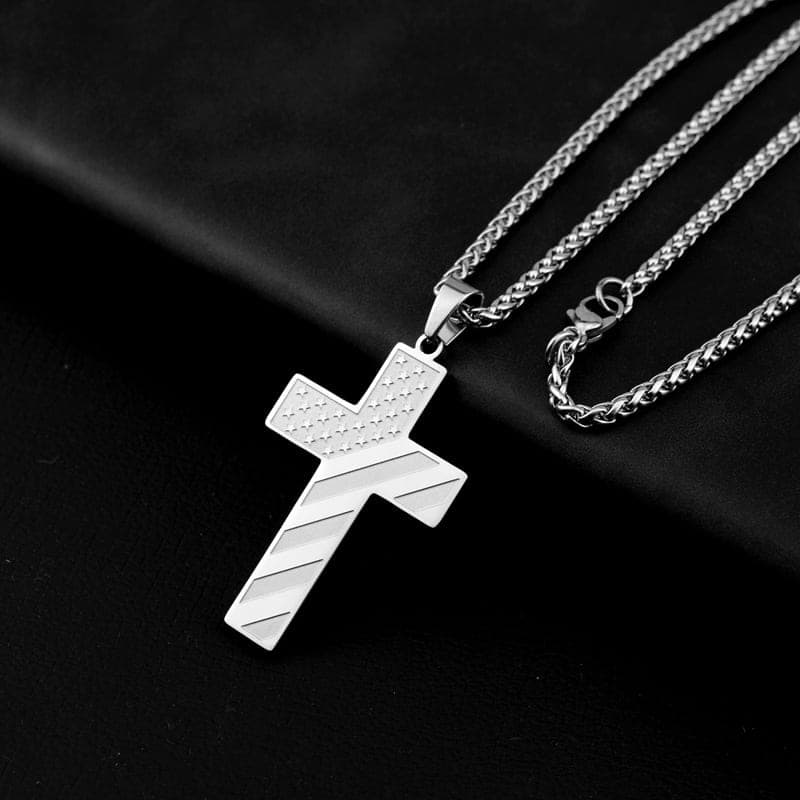Flag Cross Necklace