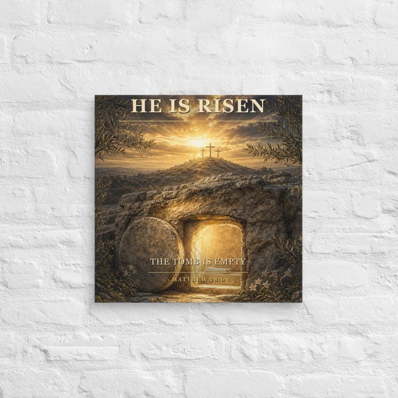 He Is Risen Canvas, Natural