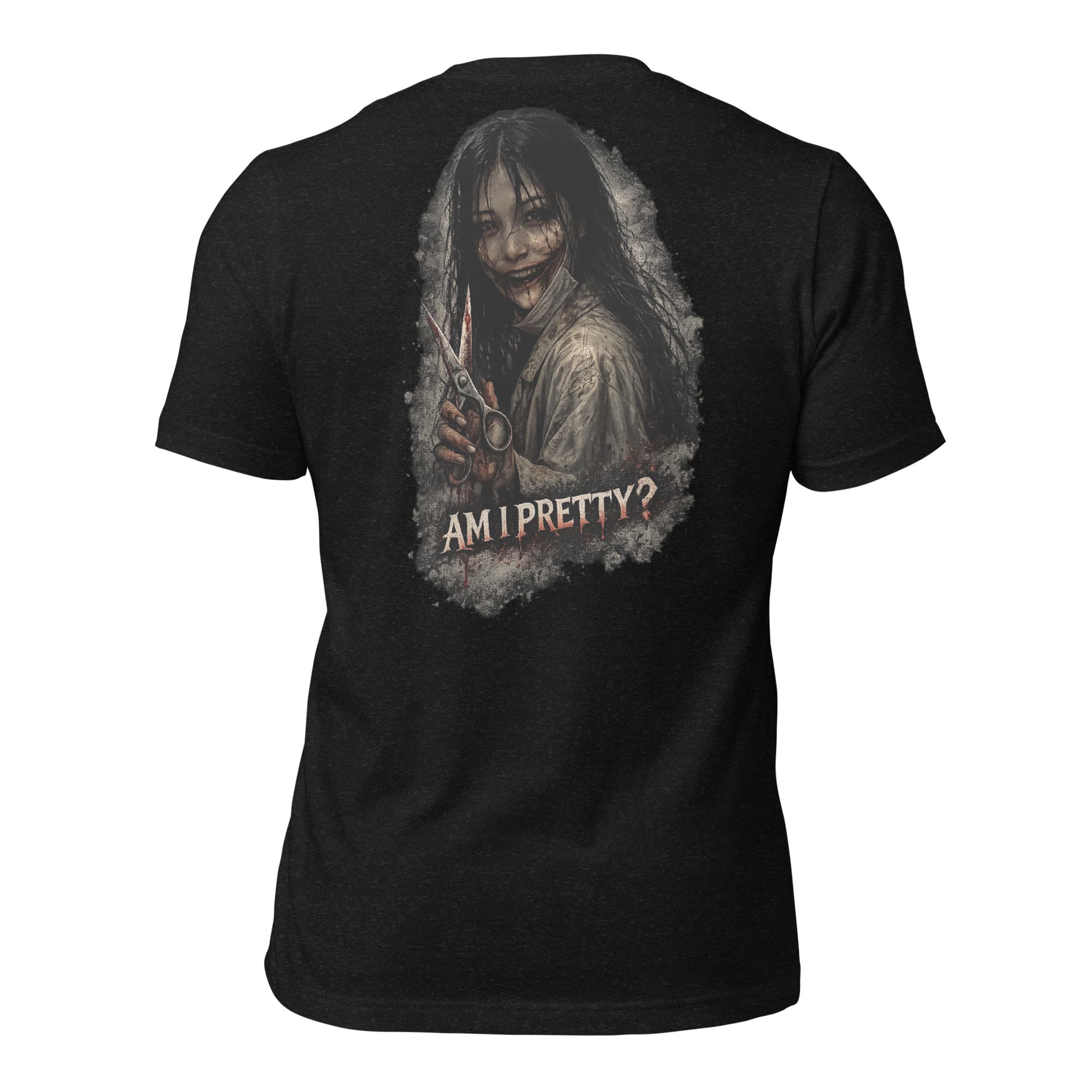 Kuchisake-Onna T-Shirt, Black Heather