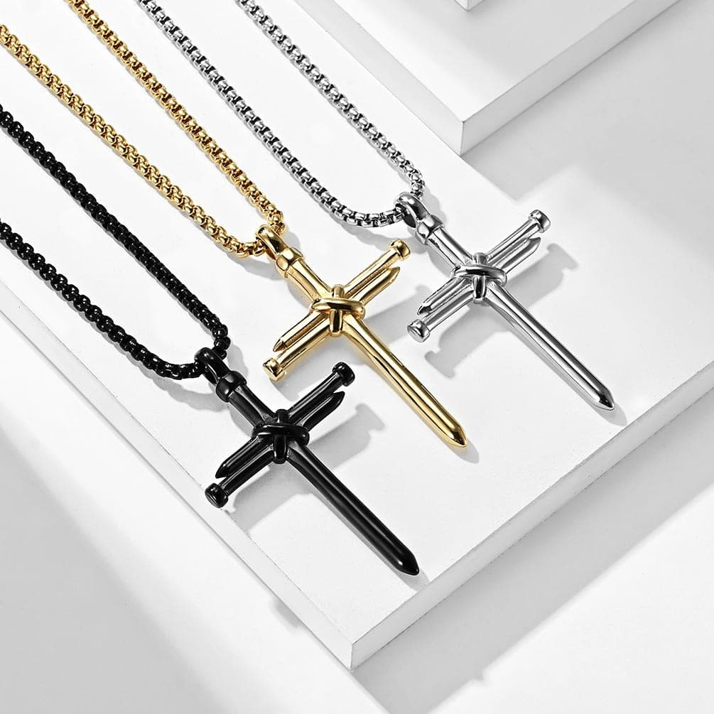 Nail Cross Necklace