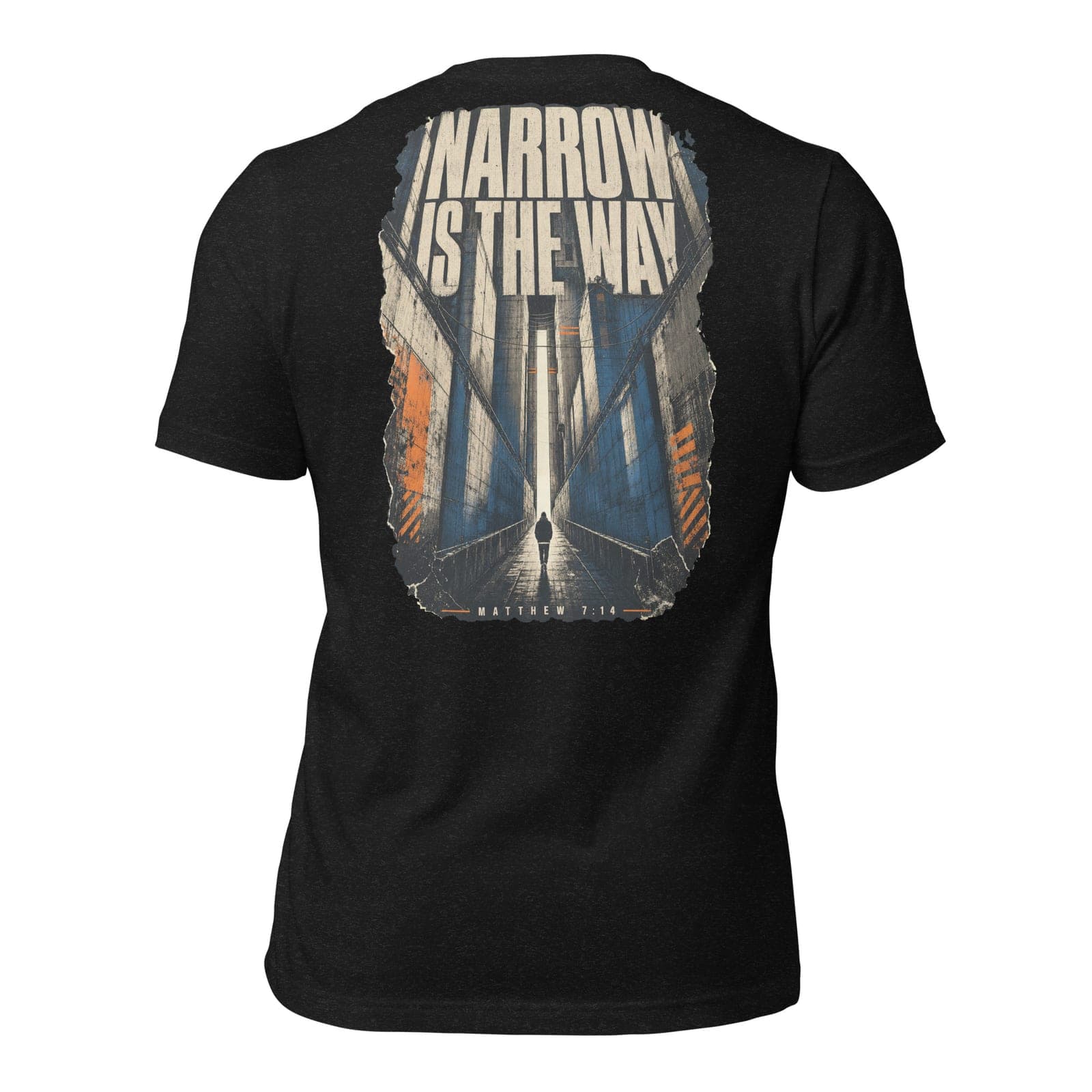 Narrow Is The Way T-Shirt, Black Heather