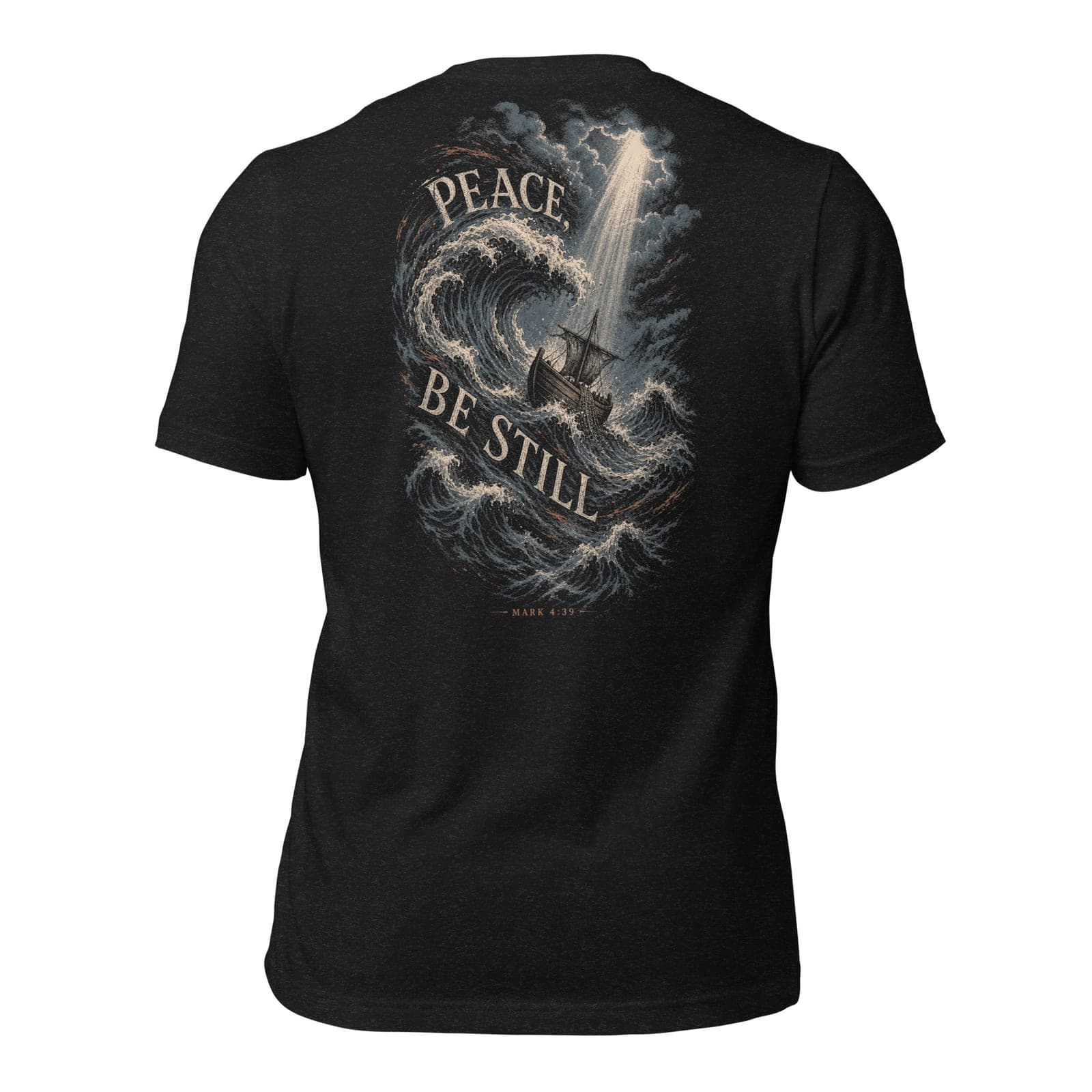 Peace Be Still T-Shirt, Black Heather